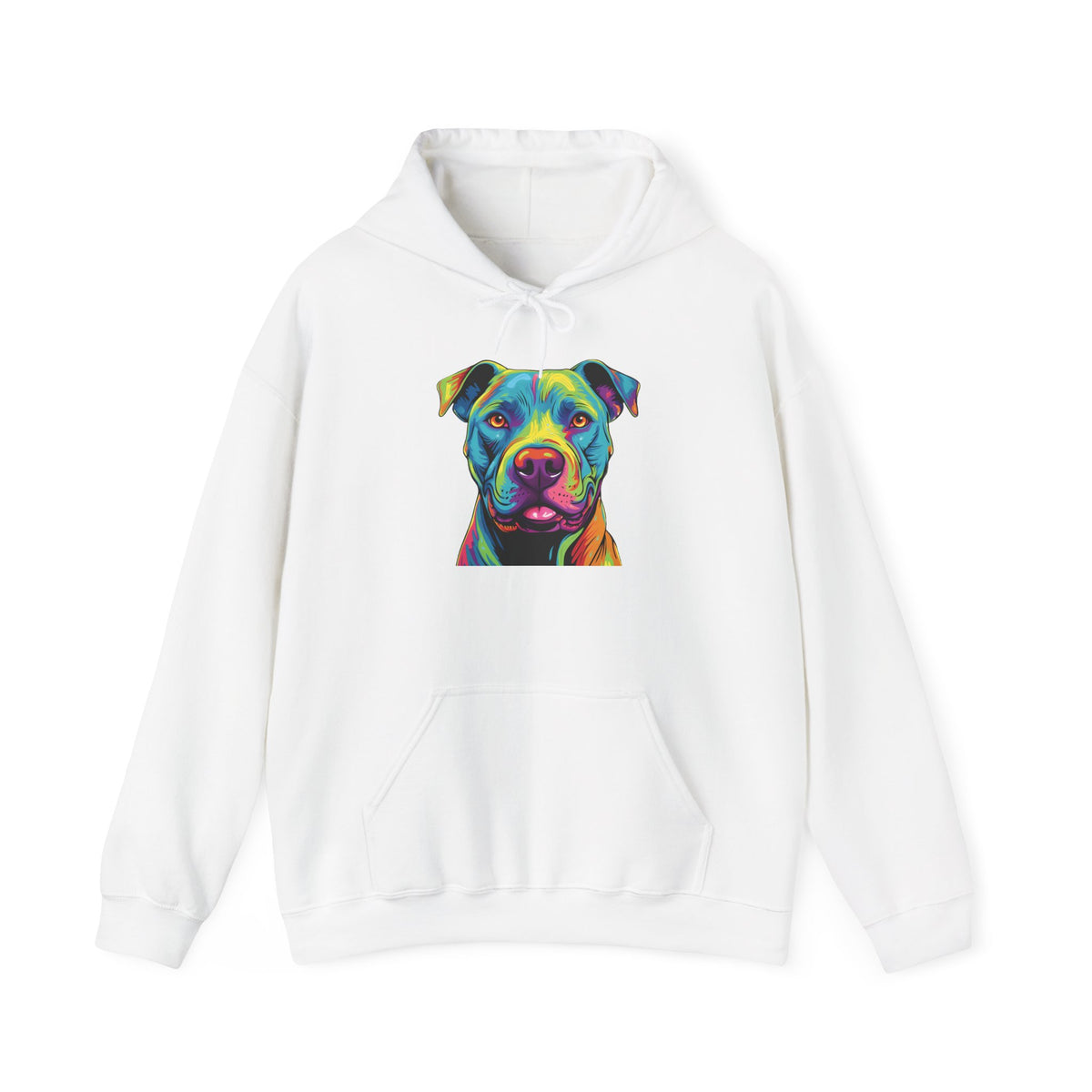 Colorful Pit Bull Hooded Sweatshirt
