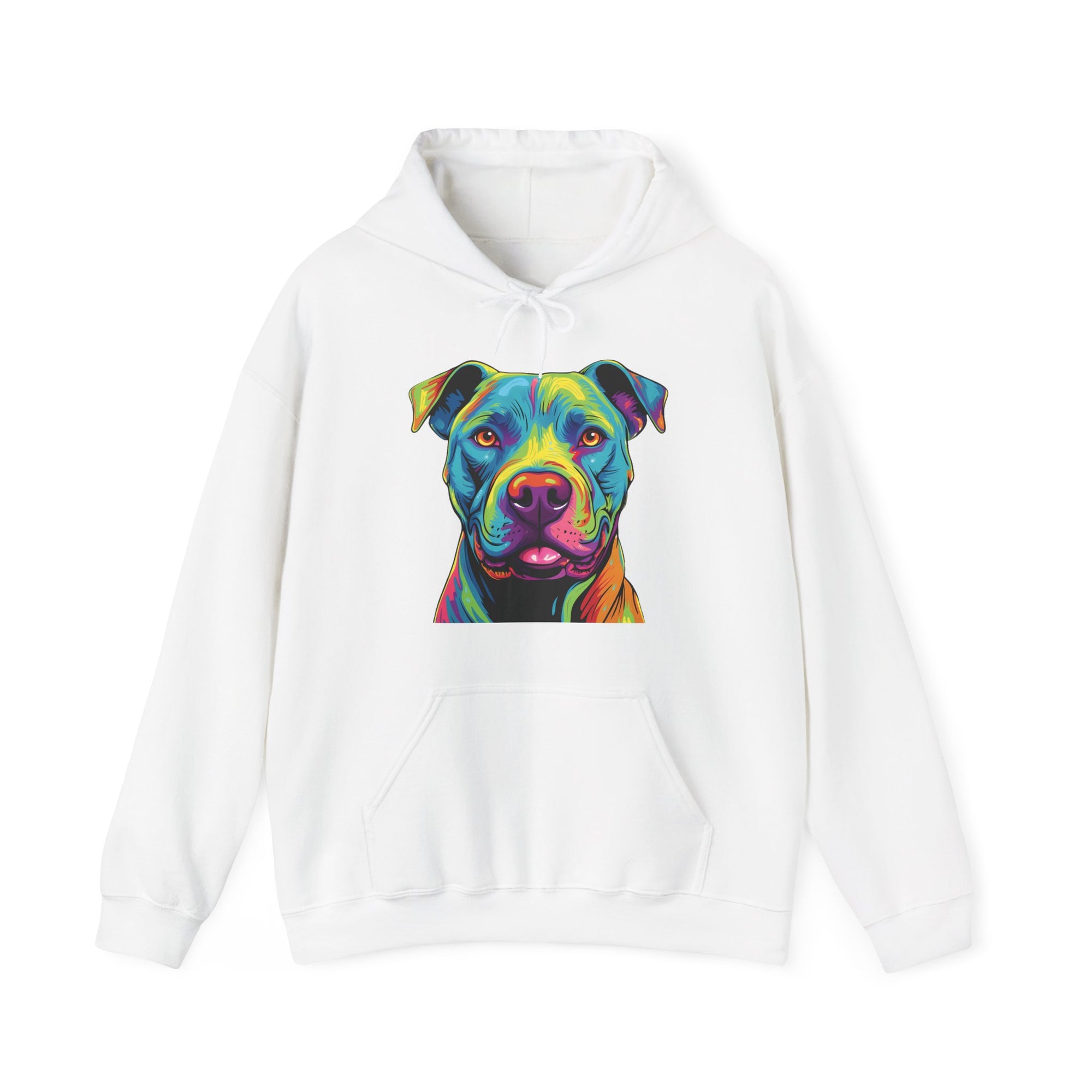 Colorful Pit Bull Hooded Sweatshirt