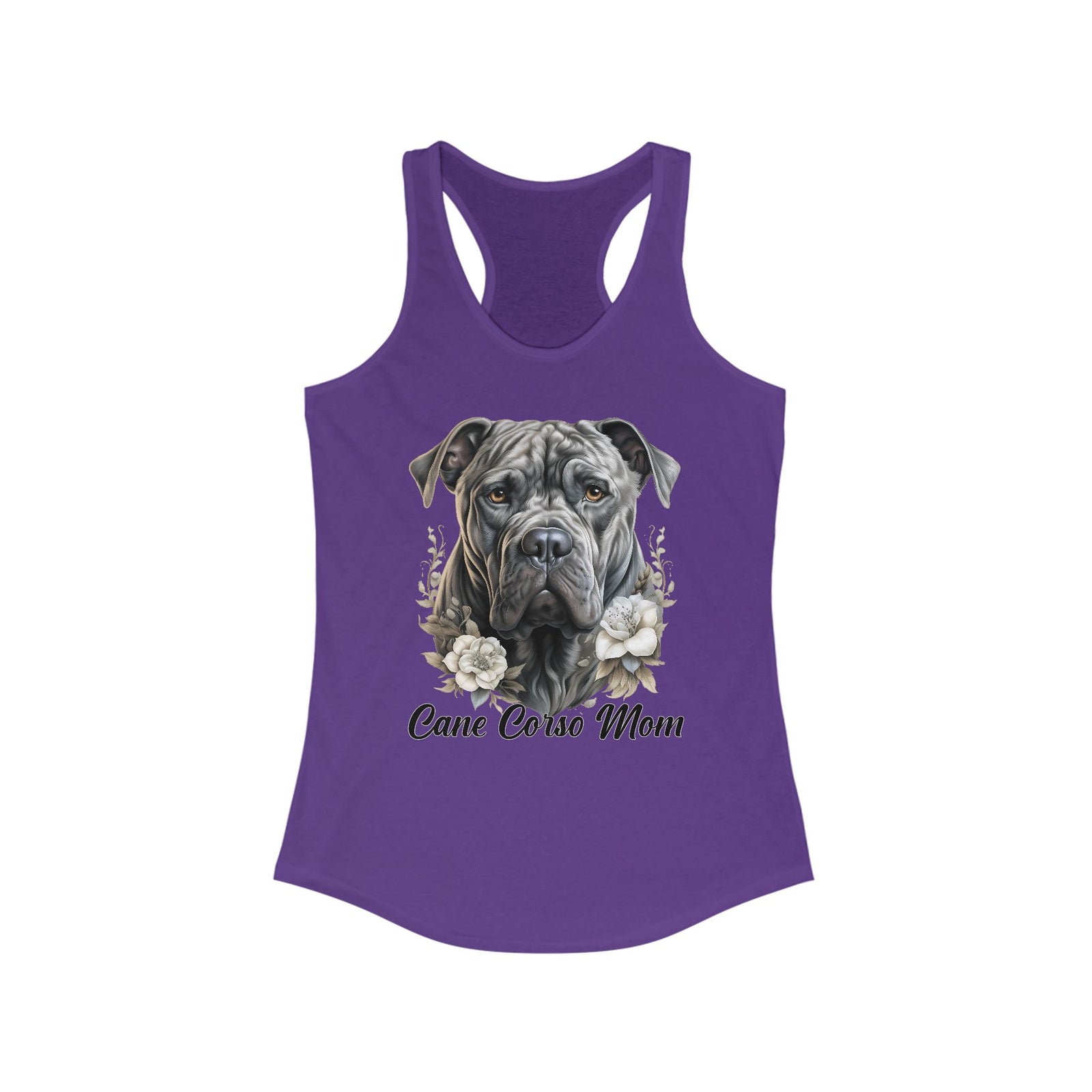 Cane Corso Mom (Floppy Ears) Racerback Tank Top