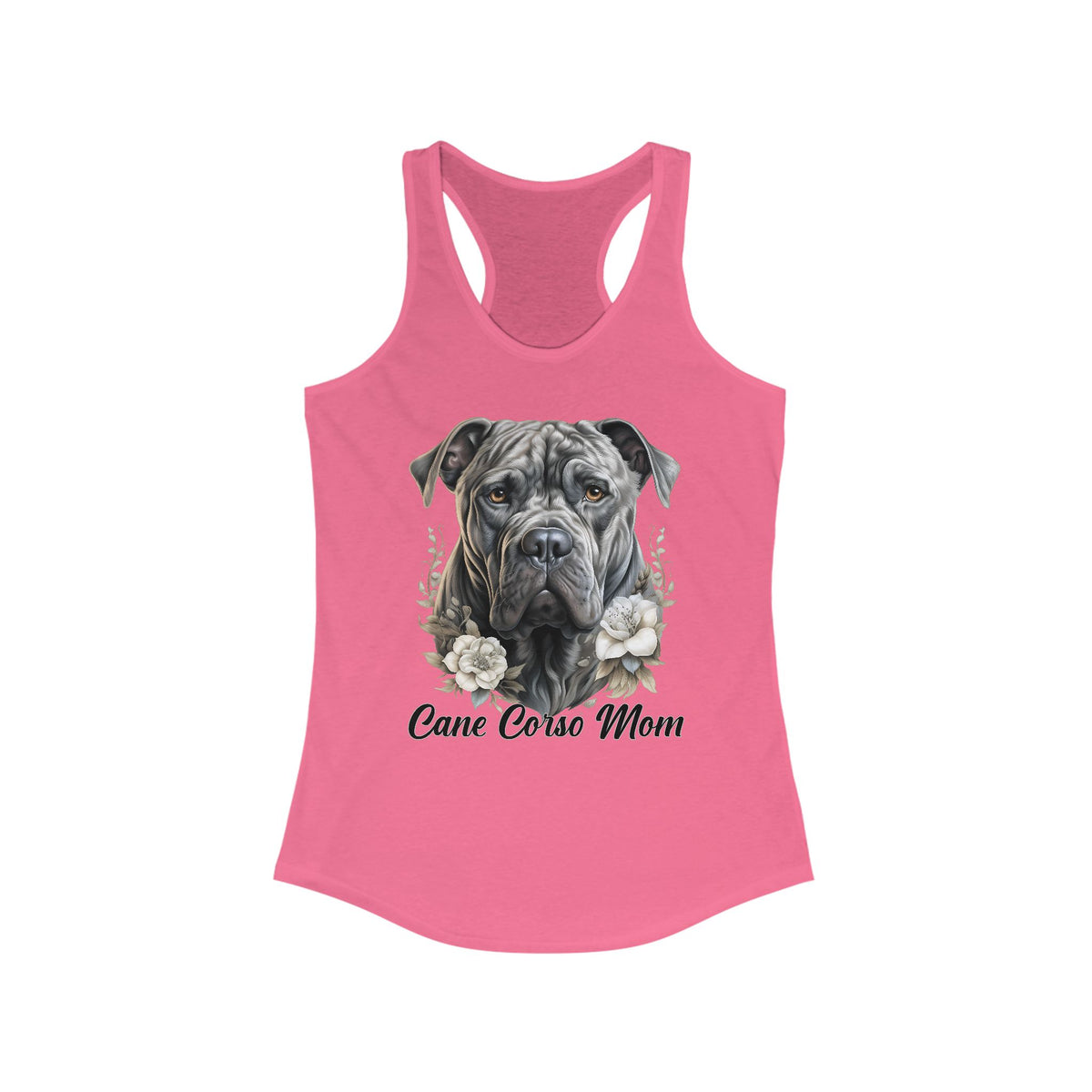 Cane Corso Mom (Floppy Ears) Racerback Tank Top