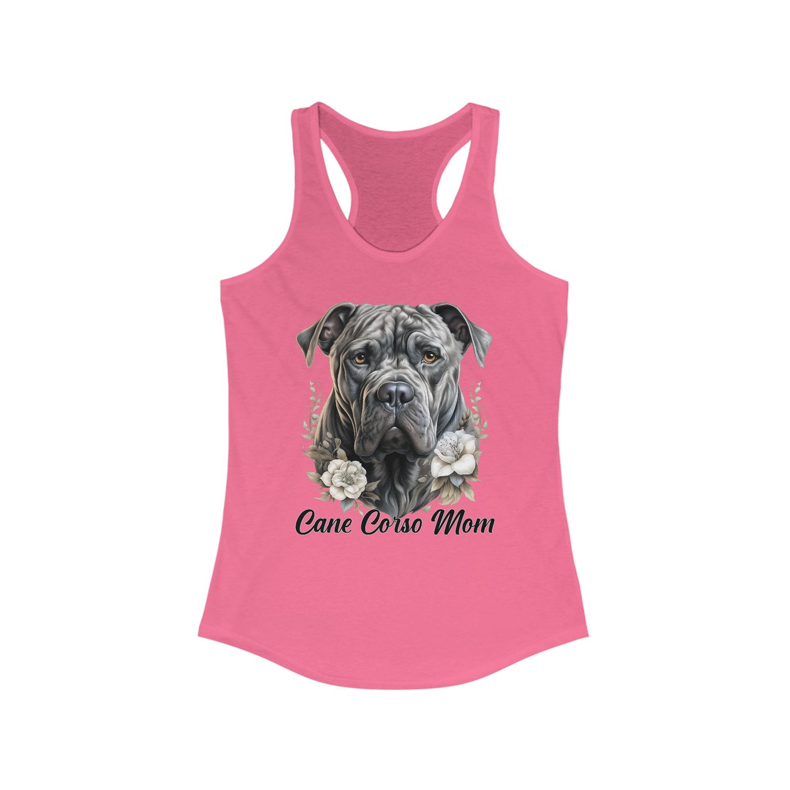 Cane Corso Mom (Floppy Ears) Racerback Tank Top