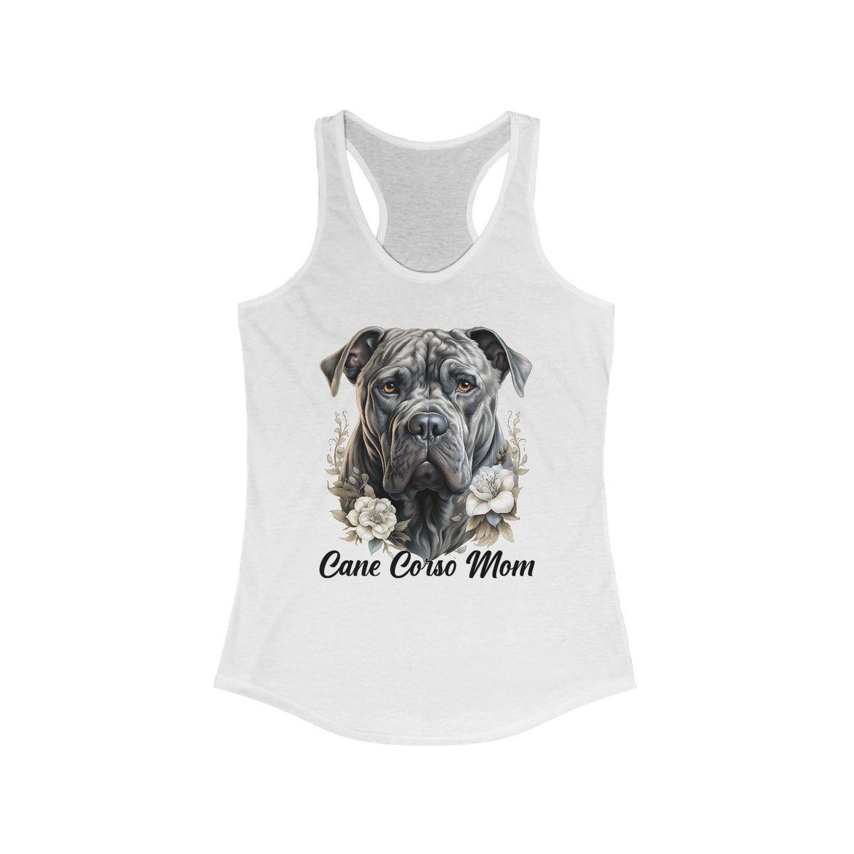 Cane Corso Mom (Floppy Ears) Racerback Tank Top