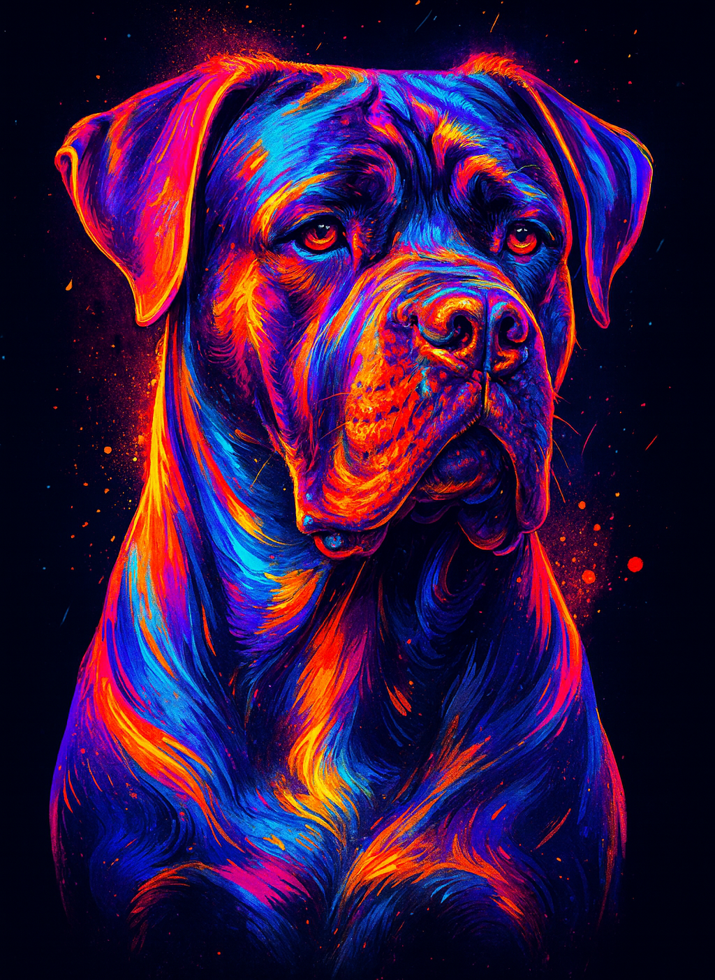 Custom Neon Pop Art Dog Portrait – Vibrant Digital Masterpiece