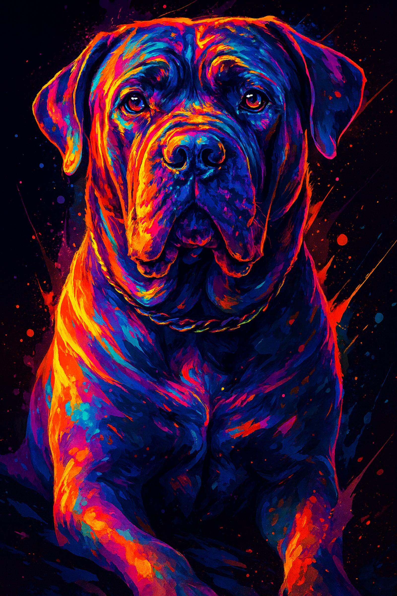 Custom Neon Pop Art Dog Portrait – Vibrant Digital Masterpiece