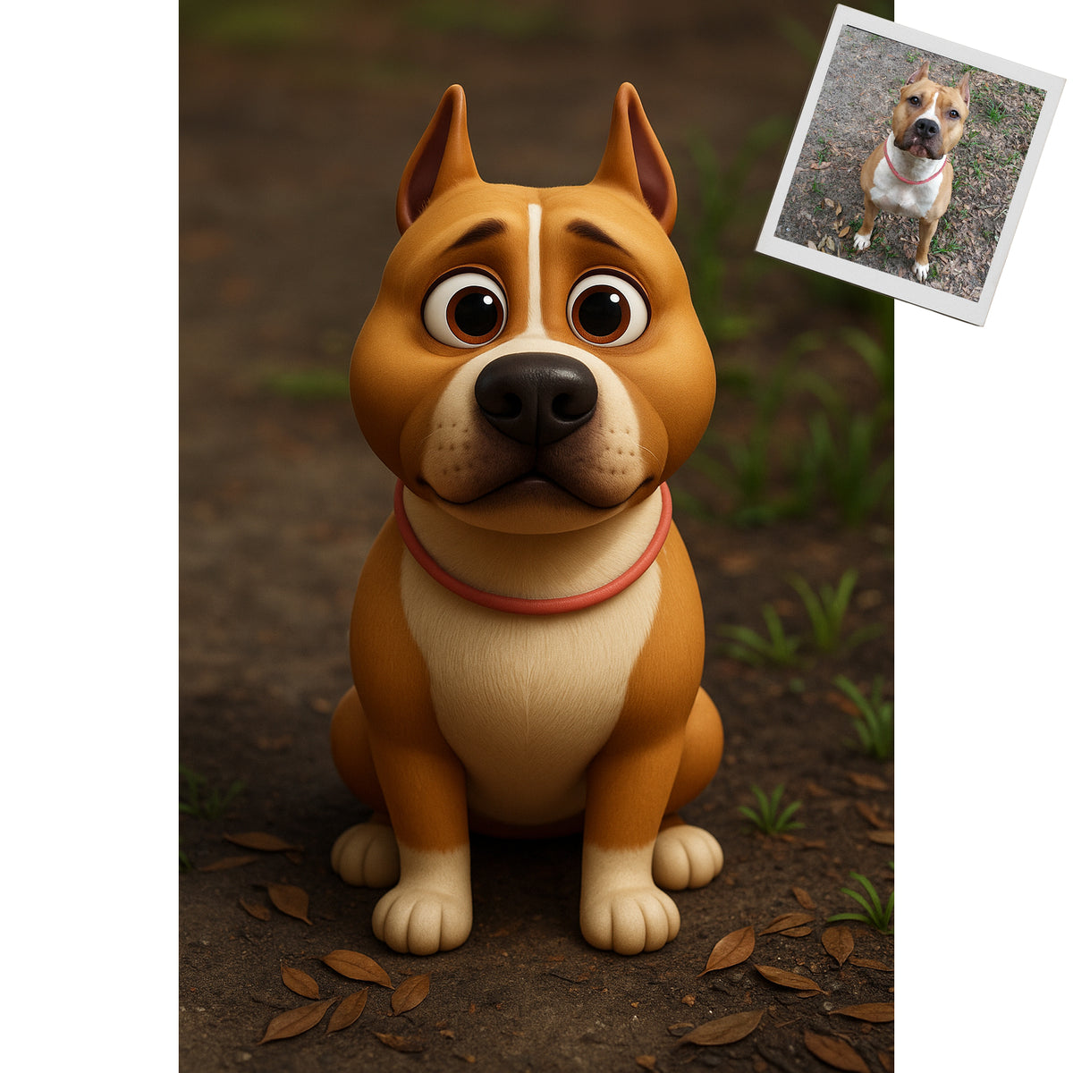 3D Cartoon My Dog – Custom Pet Portrait Design
