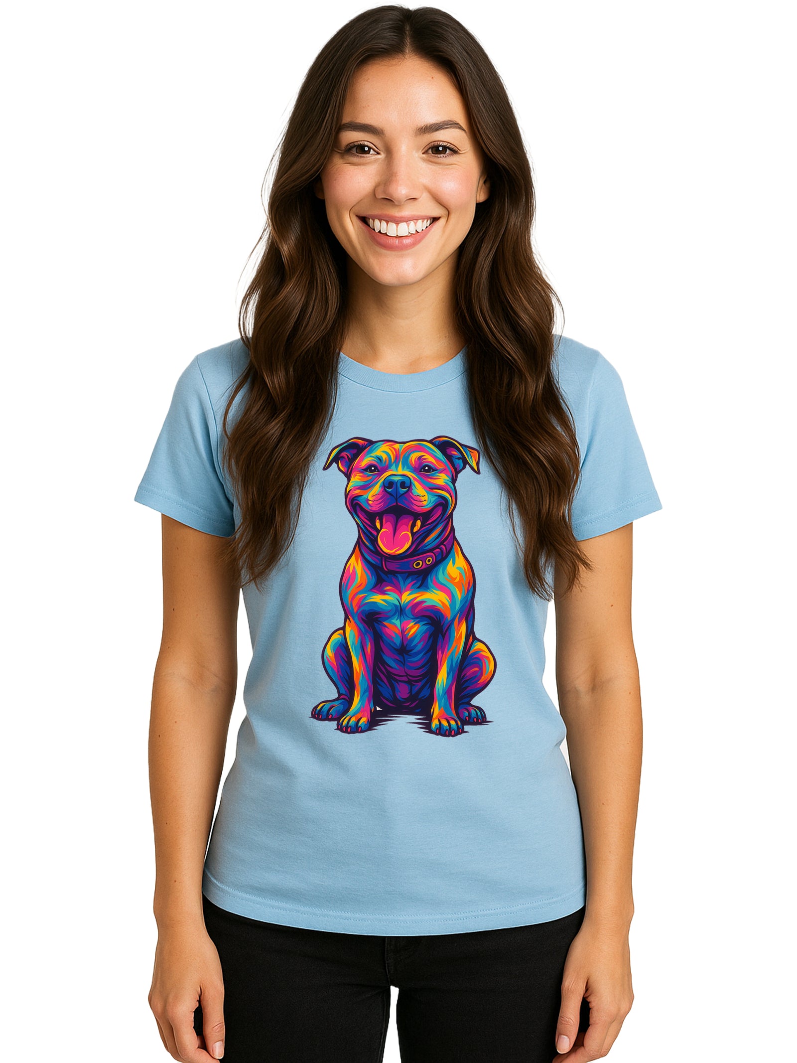 Psychedelic Pit Bull Pop Art Tee