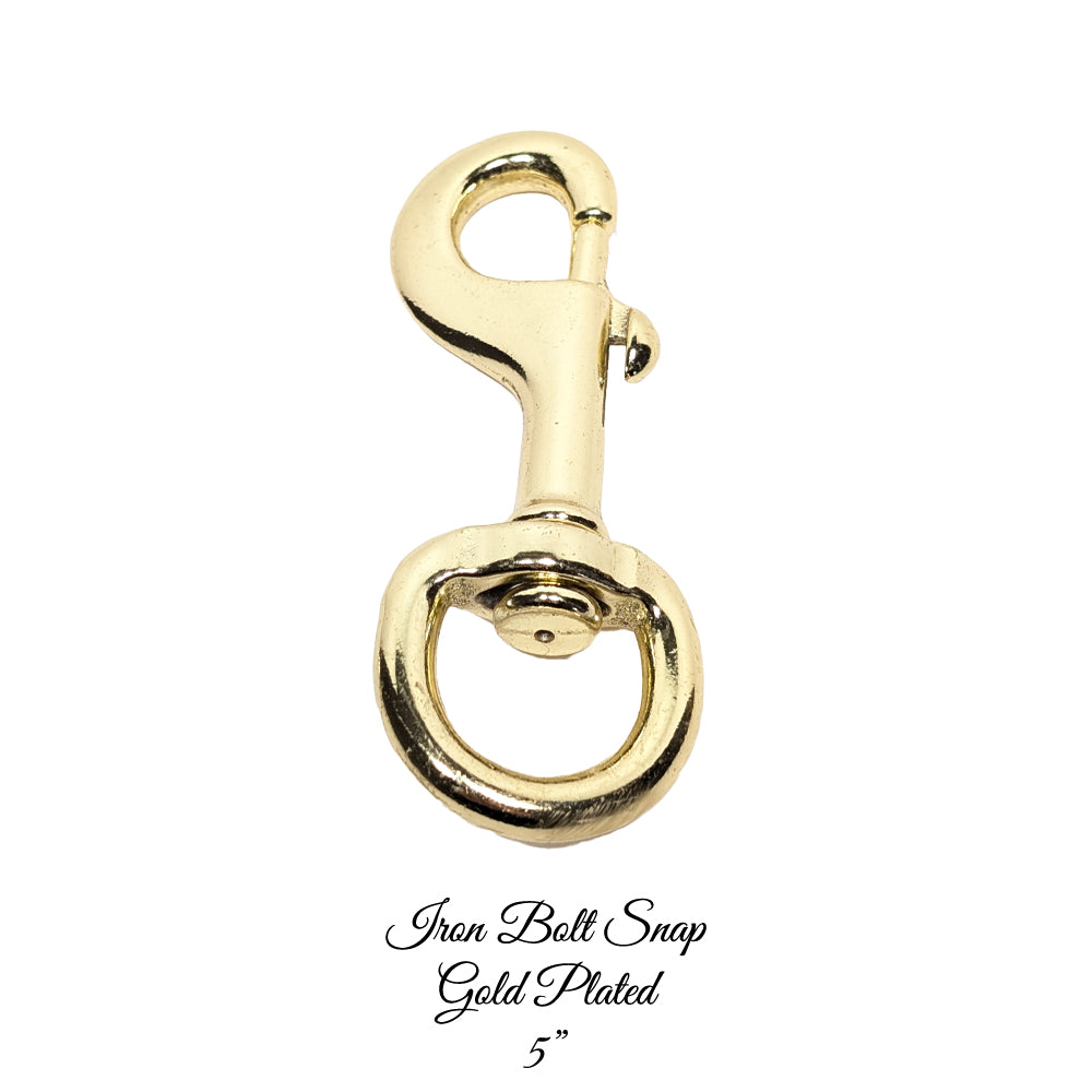 Nickel/Brass Plated 5" Iron Swivel Snaps - 2 Pack (1-1/16" ID)