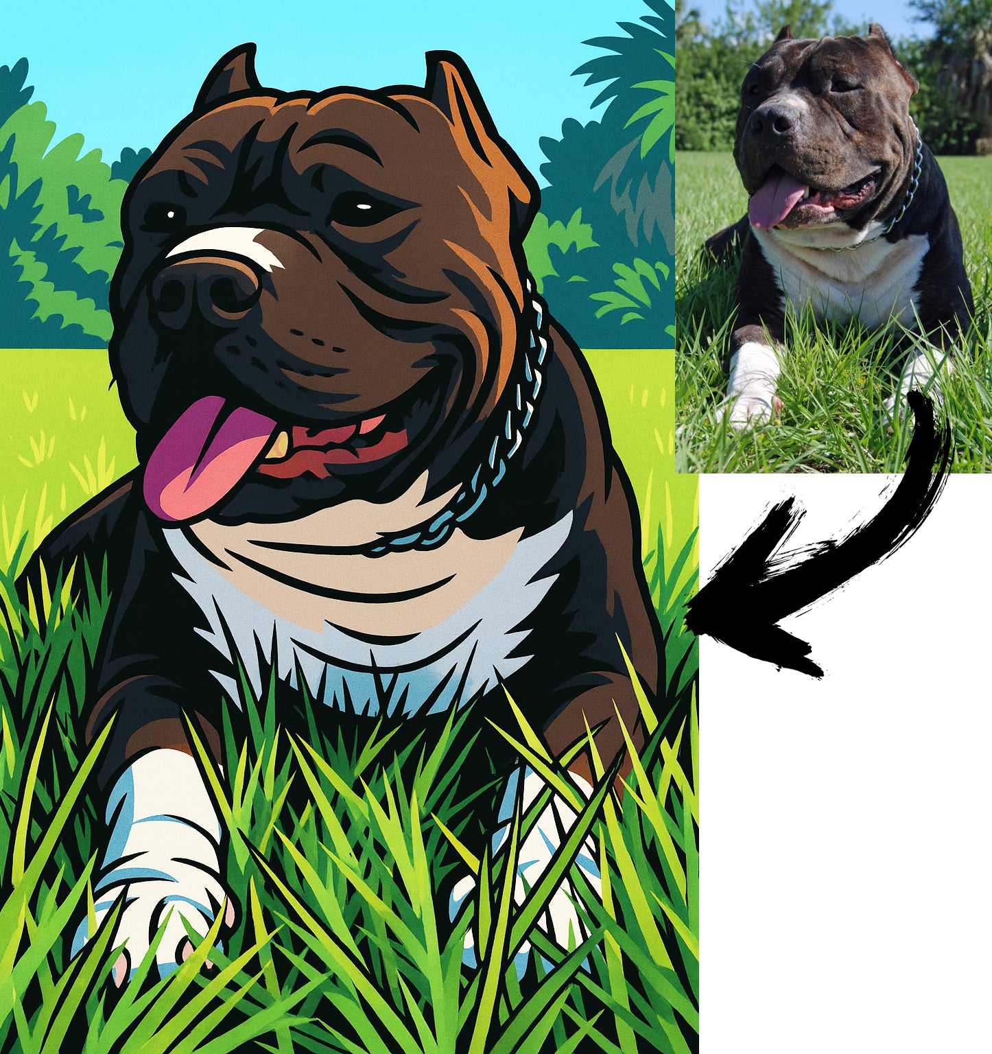 Cartoon Illustrate My Dog – Custom Pet Portrait Design