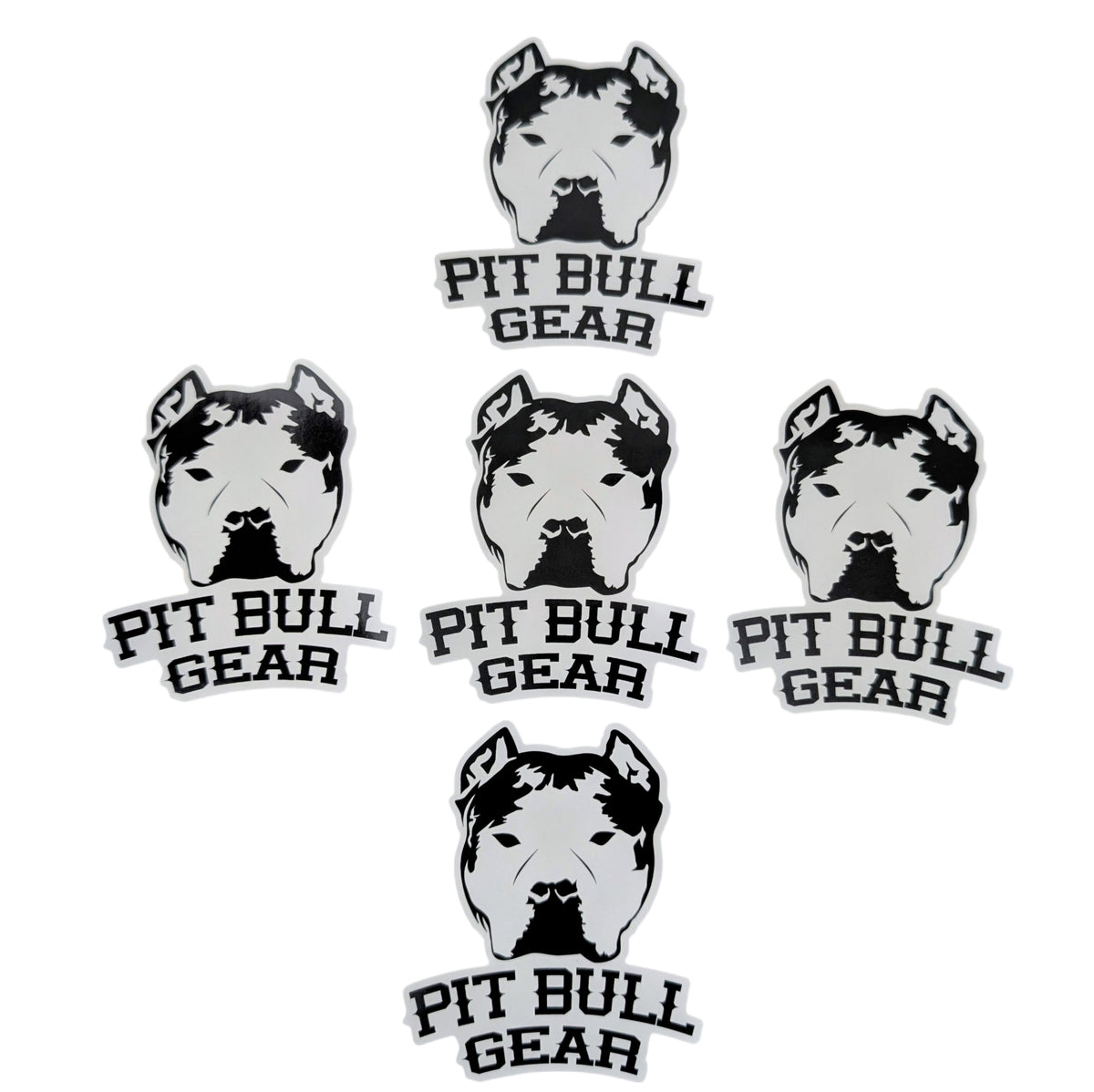 Pit Bull Gear Sticker Pack – 5 Die Cut 3&quot; Stickers