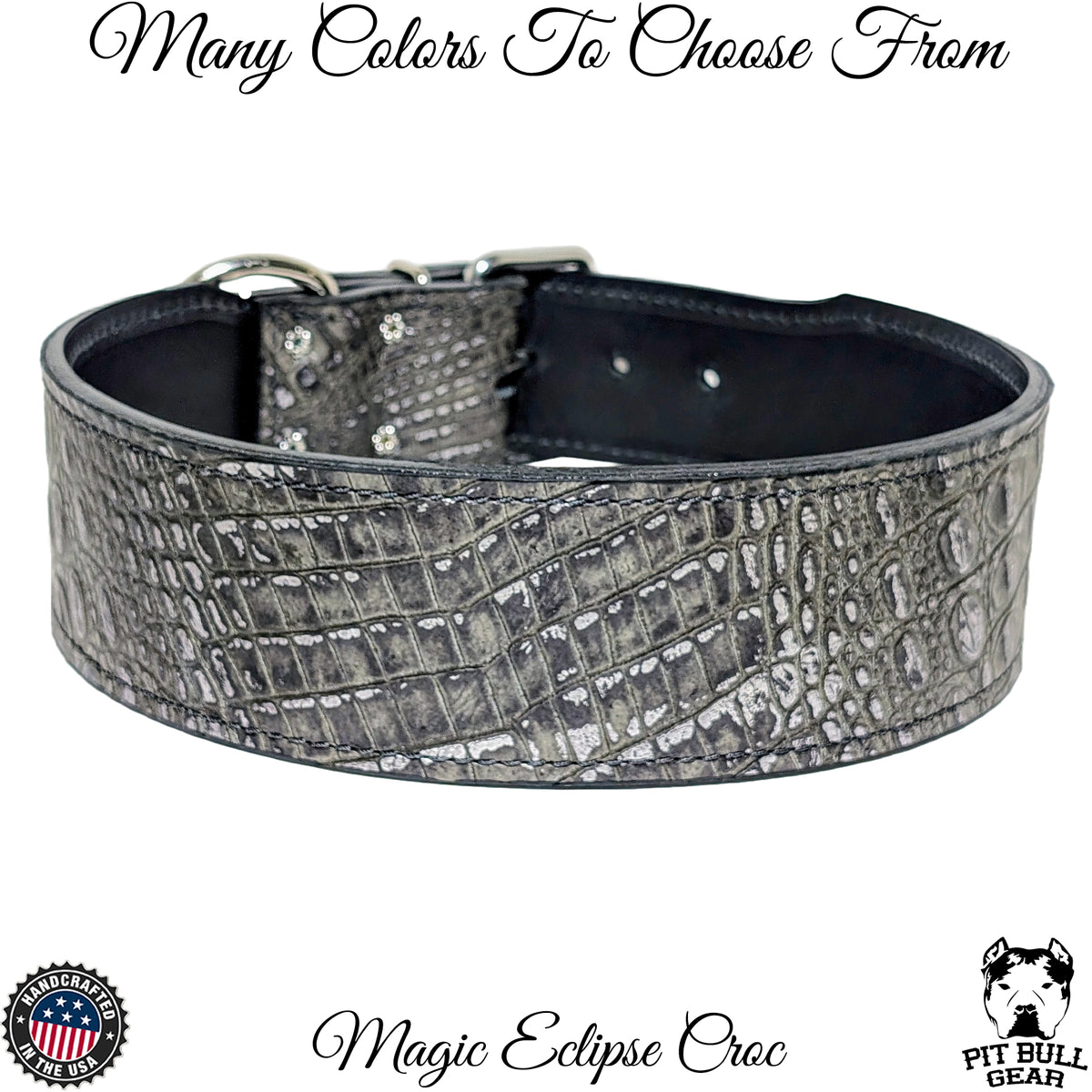 J25 - Collar de cuero para perros de 2,5" de ancho