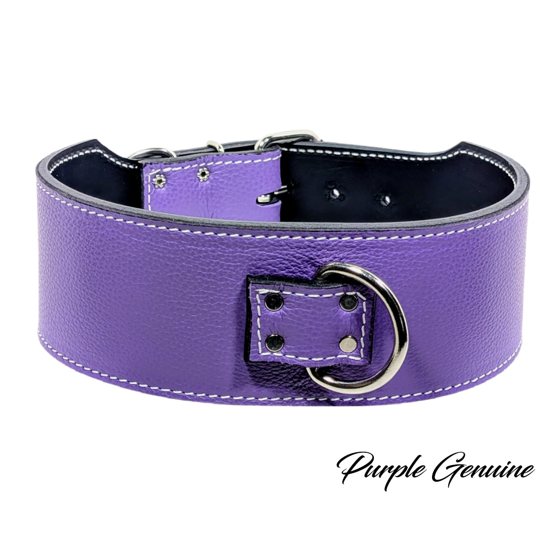 X1 - Collar de cuero para perros de 3" de ancho