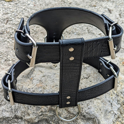 Leather Dog Harness, Custom Made Leather Harness, Strong Harness - H1