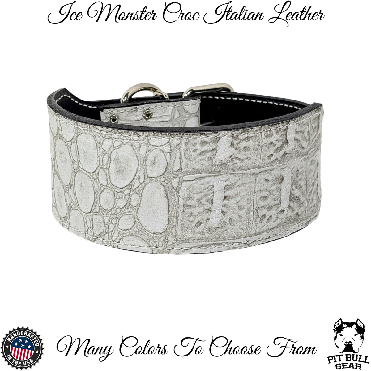 X1 - Collar de cuero para perros de 3" de ancho