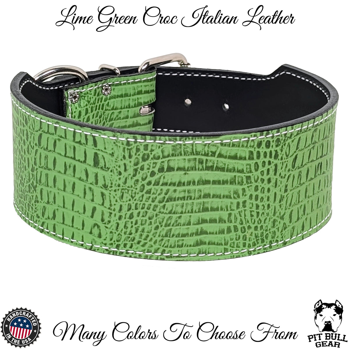 X1 - Collar de cuero para perros de 3" de ancho