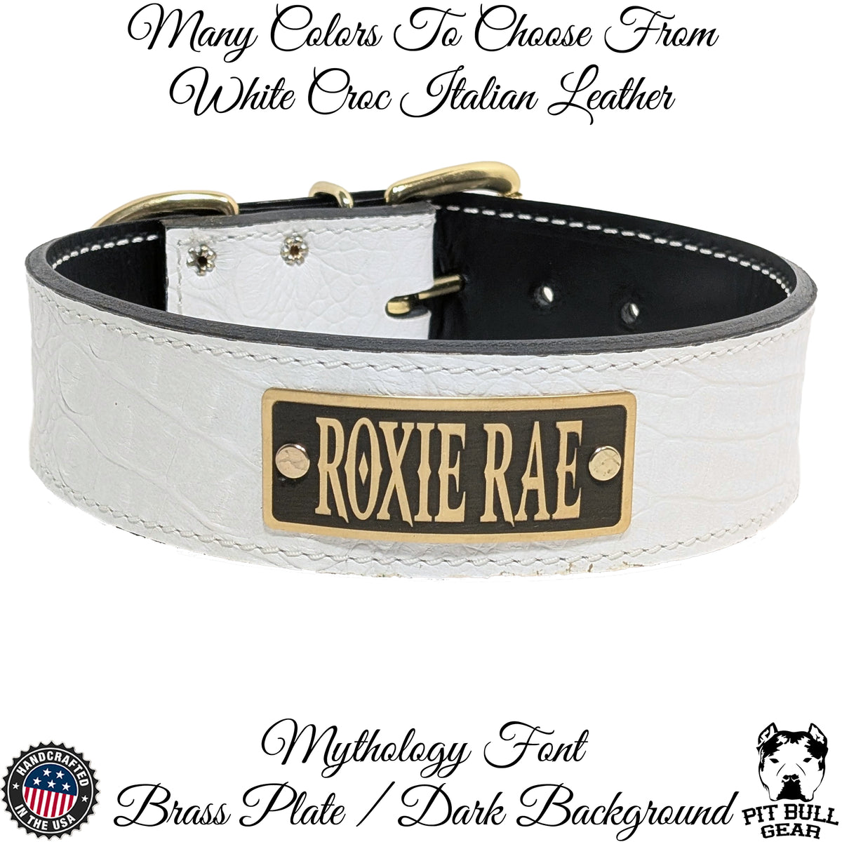 N15 - 2" Wide Personalized Leather Dog Collar