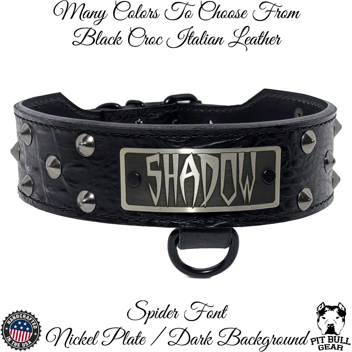 N5 - Tachuelas para placa de identificación de cuero cónico de 2" de ancho para collar de perro