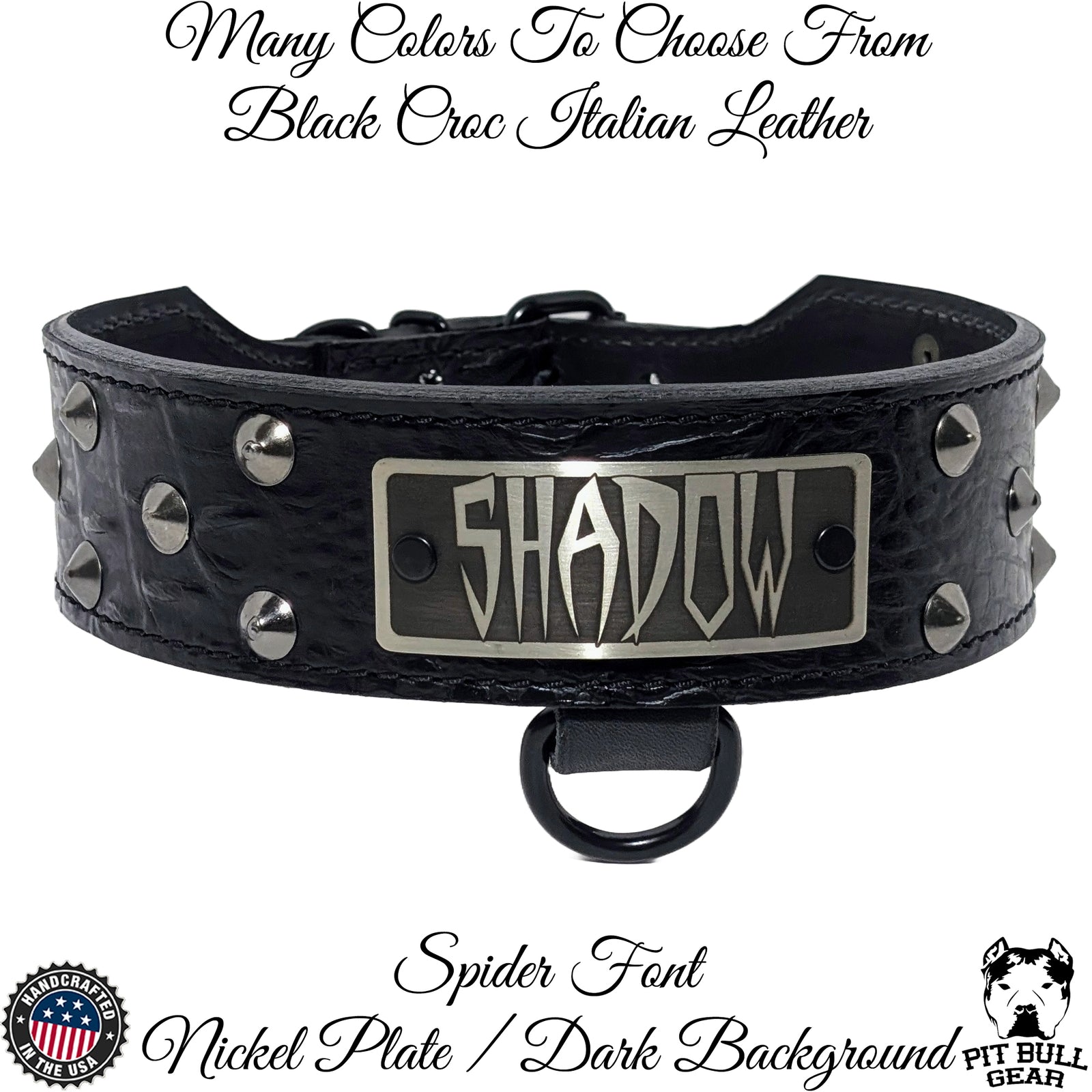 N5 - Tachuelas para placa de identificación de cuero cónico de 2" de ancho para collar de perro