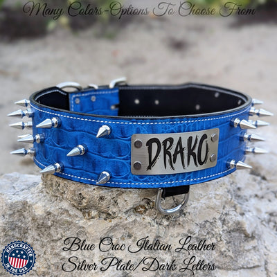 NJ5 - 2 1/2" Personalized Spiked Collar