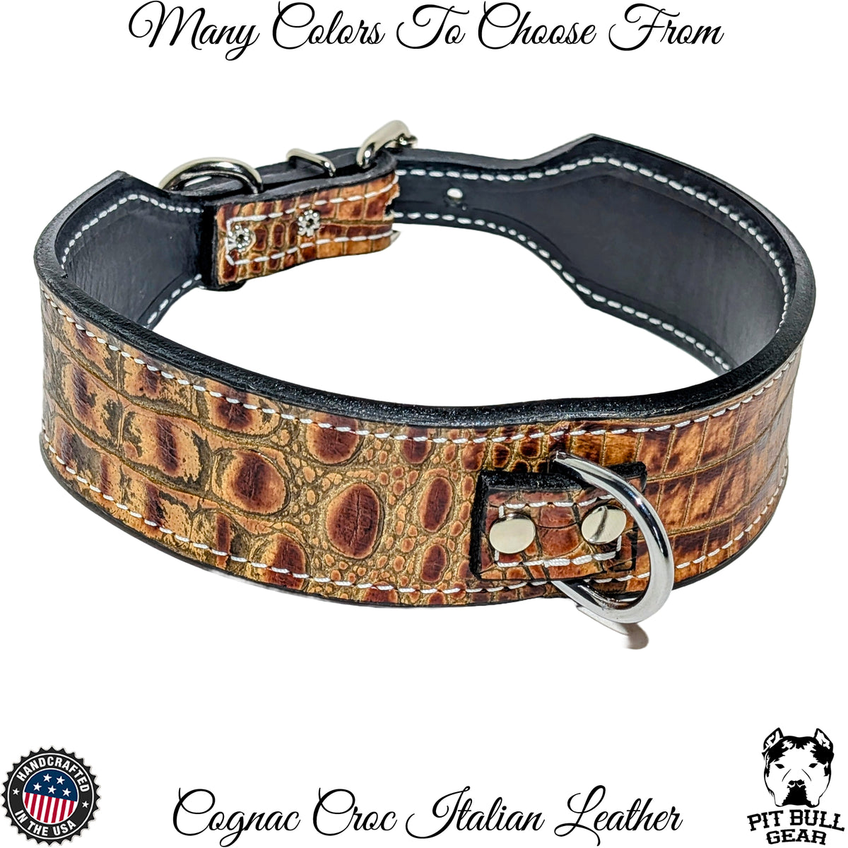 TWN23 - 2&quot; Wide Tapered Leather Dog Collar