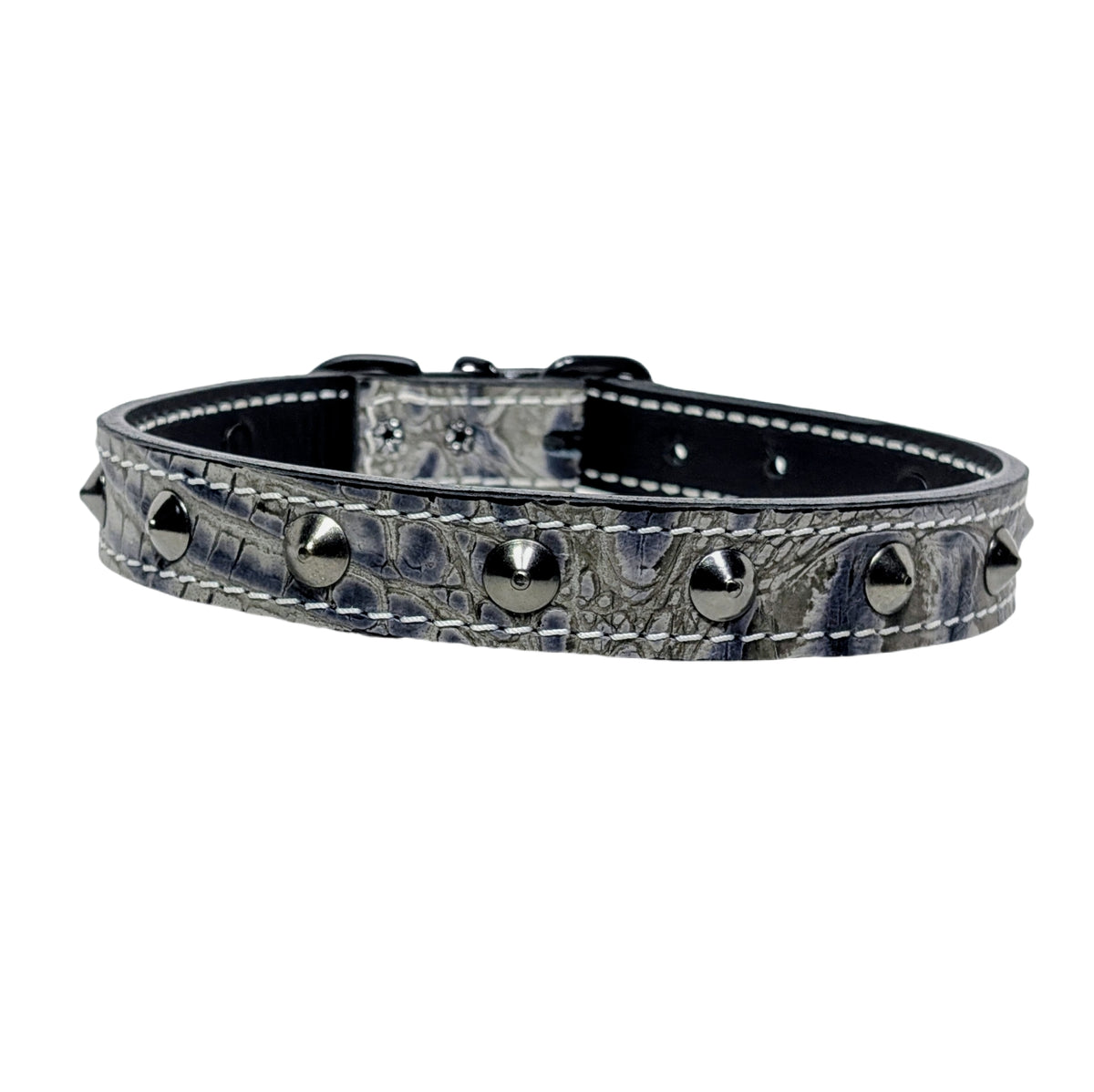 U14 - Custom 1&quot; Wide Leather Studded Dog Collar