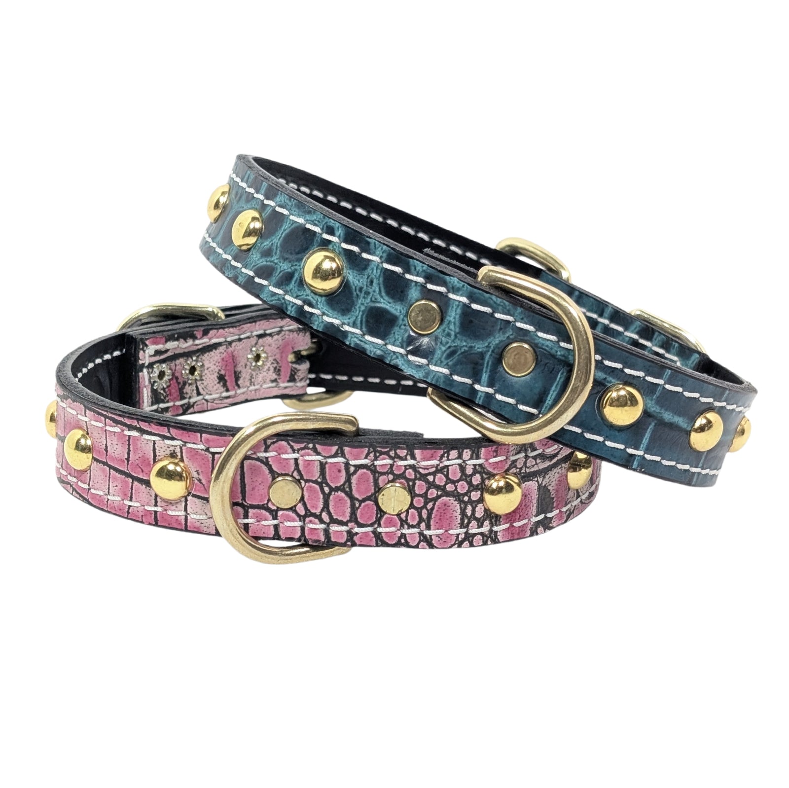 U2 - 1" Wide Studded Leather Dog Collar