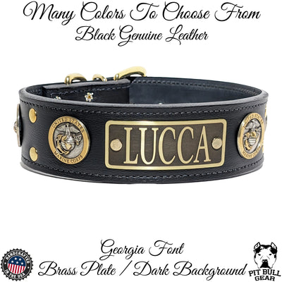 Military Leather Dog Collar Personalized Dog Collar 2