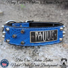 Leather Dog Collar Personalized Name Plate Studded 2" Wide - WN4