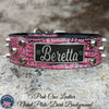 Leather Dog Collar Personalized Name Plate Studded 2" Wide - WN4