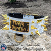 X14 - 3" Personalized Spiked Leather Collar