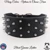 Spiked Leather Dog Collar Big Dog Collar 3" Wide Heavy Duty Collar - X54
