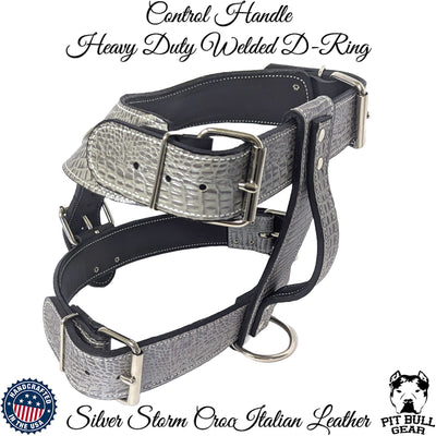 Personalized Leather Dog Harness, Heavy Duty Leather Dog Harness - NH4