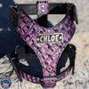 NH6 - Personalized Leather Dog Harness w/Gems & Spikes