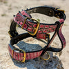 NH6 - Personalized Leather Dog Harness w/Gems & Spikes
