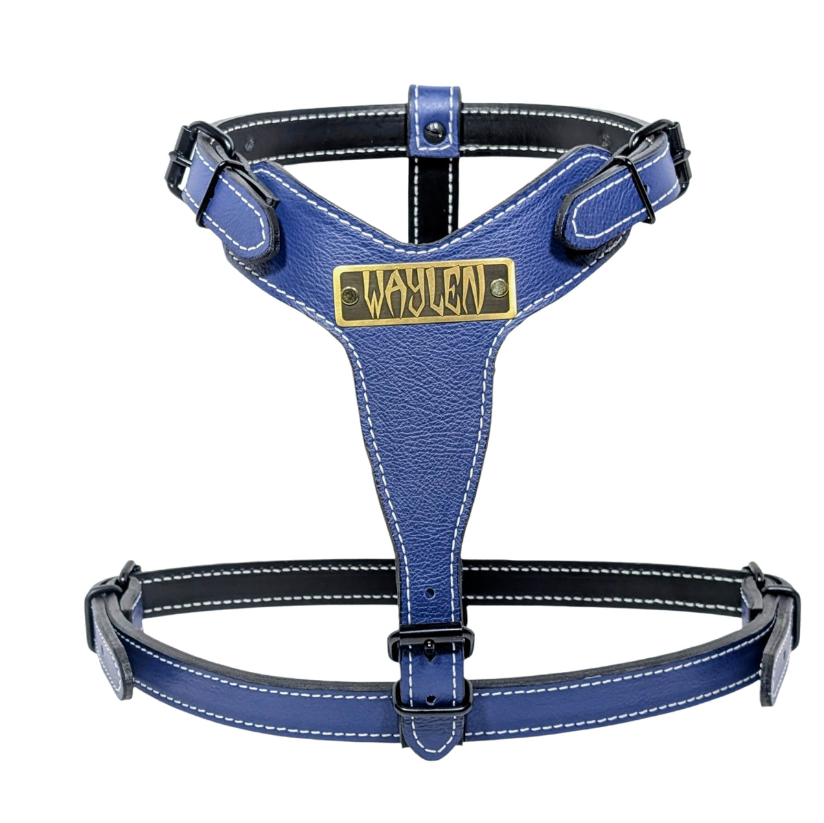 SNH1 - Arnês de couro personalizado para cães com corte esportivo