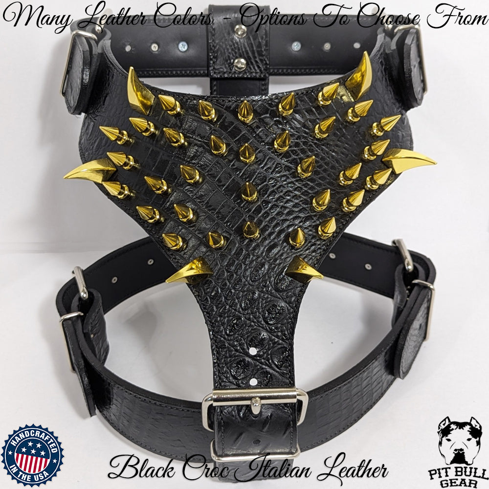 Y26 - Spiked Leather Dog Harness