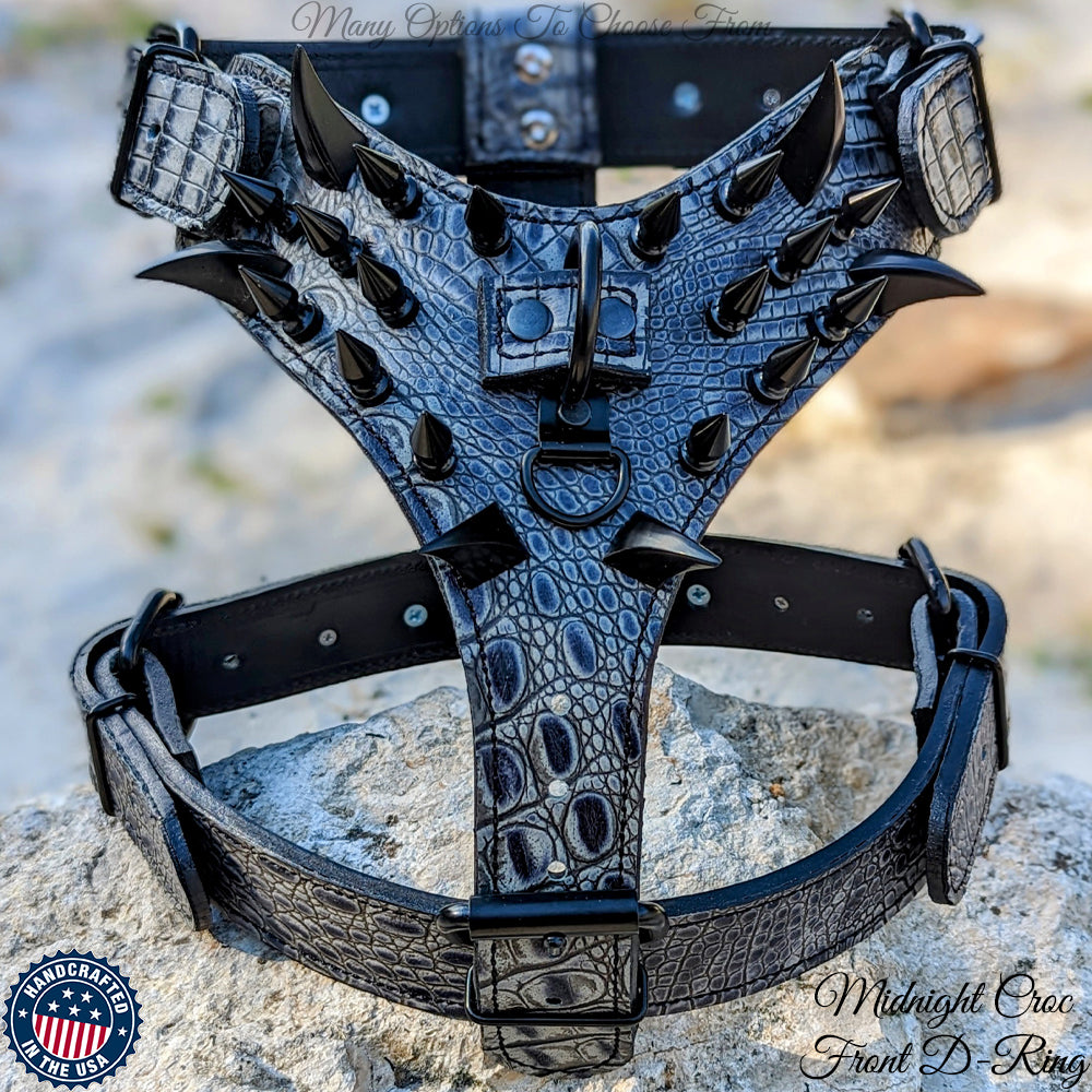 Y26 - Spiked Leather Dog Harness