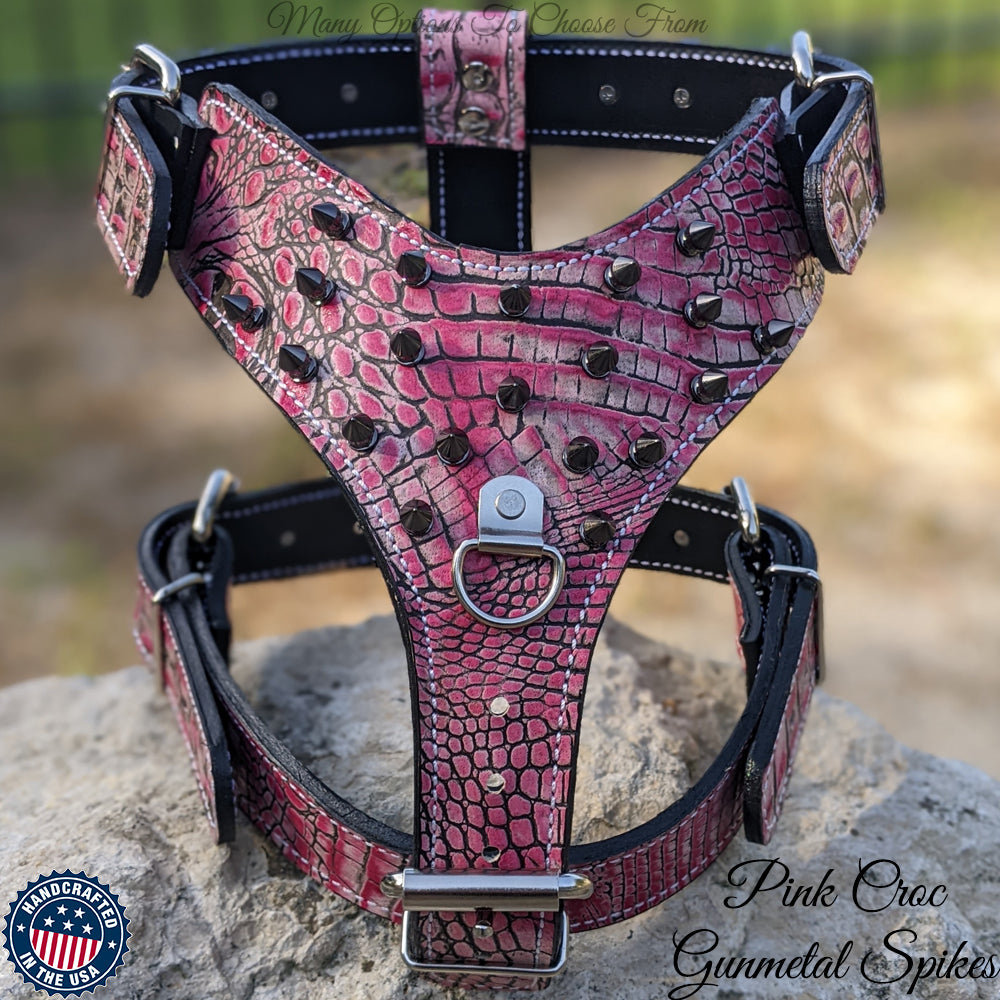 Y62 - Spiked Leather Dog Harness