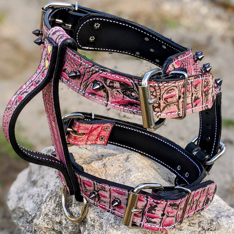Y62 - Spiked Leather Dog Harness