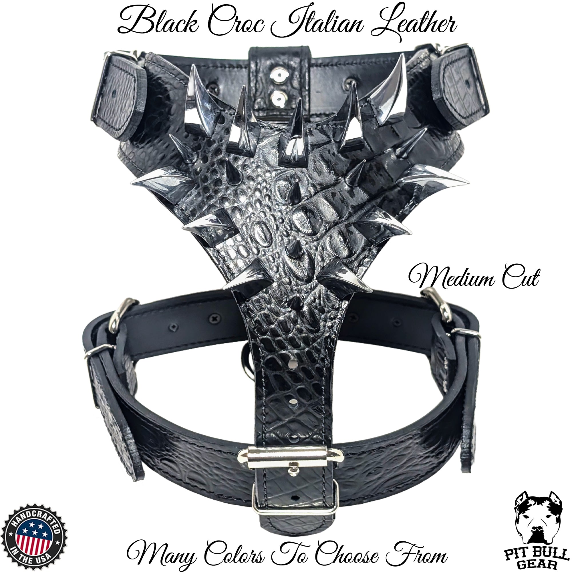 Y81 - Spiked Leather Dog Harness