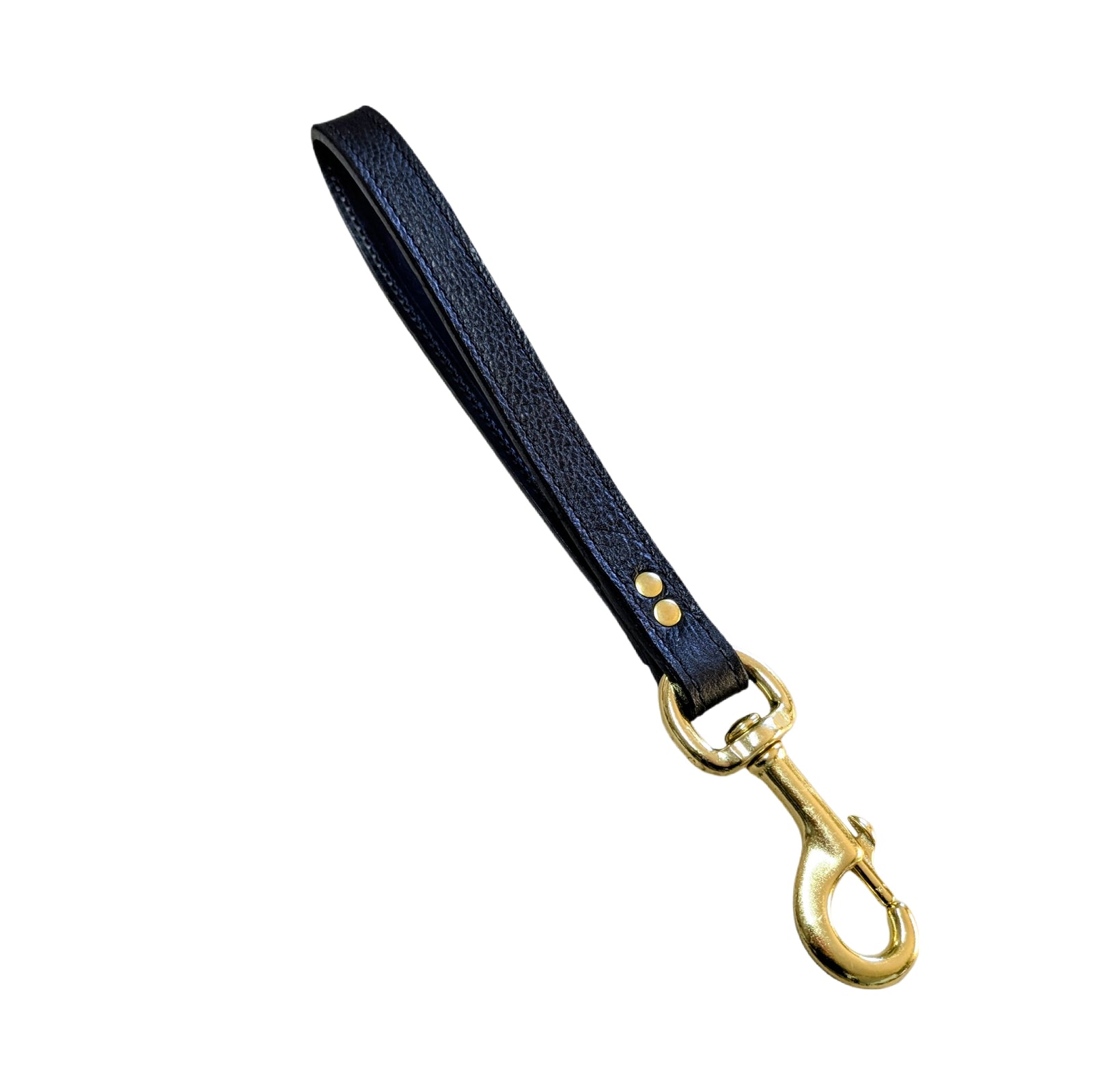 Custom Made 1" Wide Italian Leather Traffic Leash — Personalized Short Control Lead (15"–18")