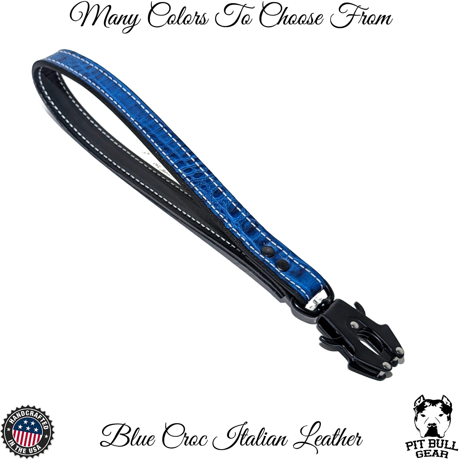 FL1 - Leather Traffic Lead with Frog Clip - 15"