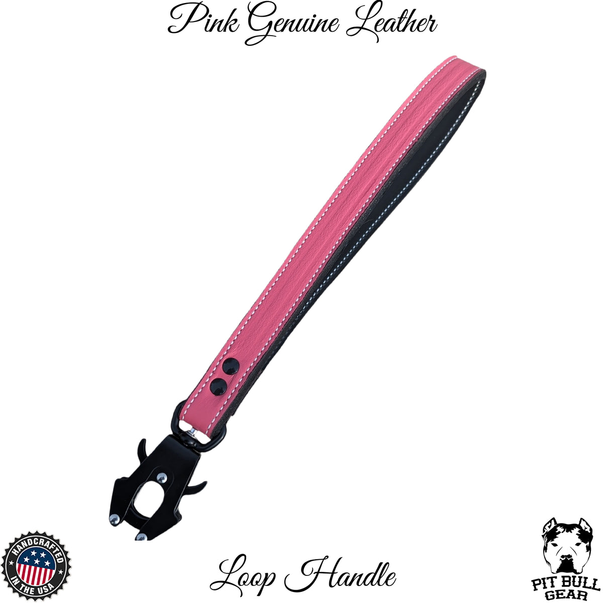 FL1 - Leather Traffic Lead with Frog Clip - 15"