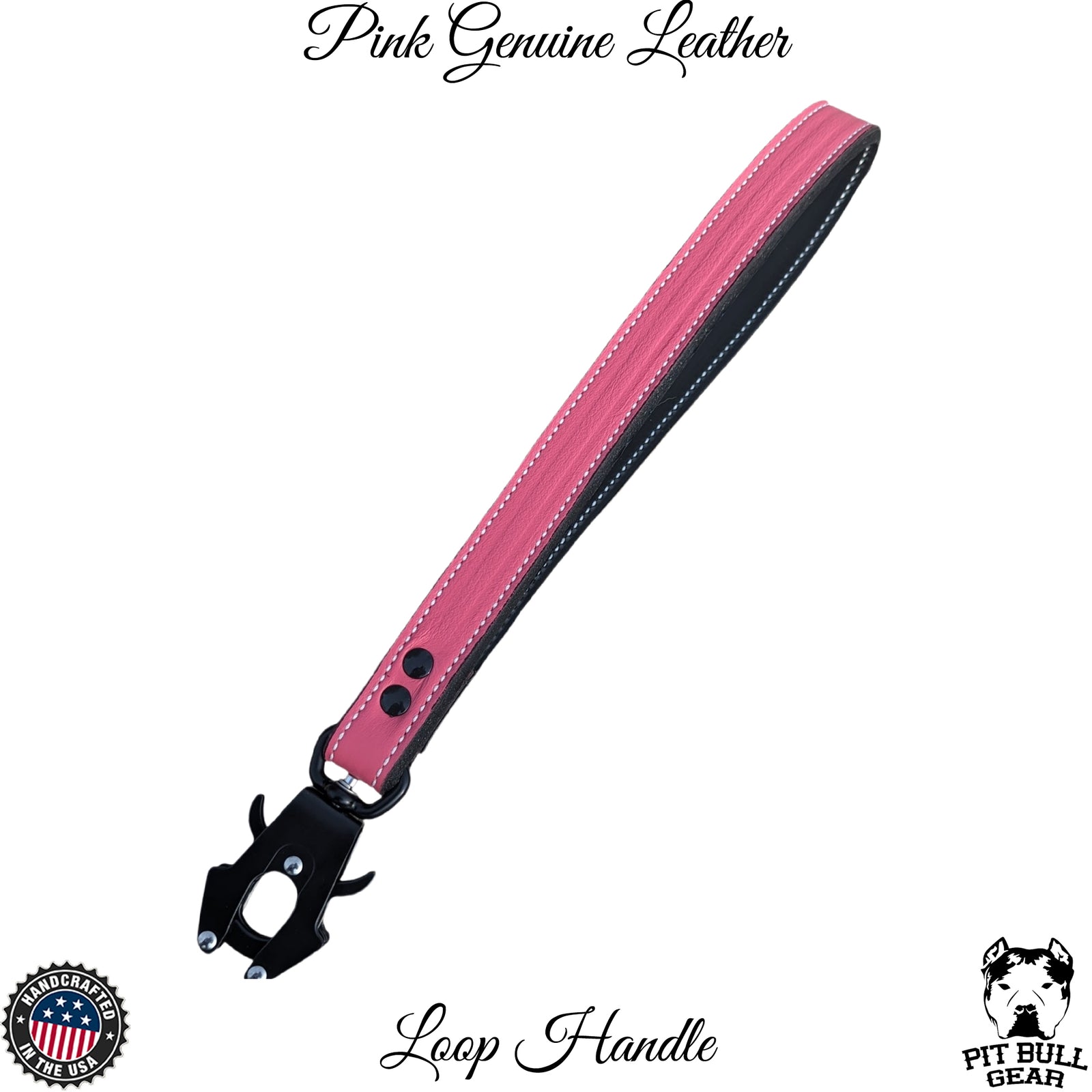 FL1 - Leather Traffic Lead with Frog Clip - 15"