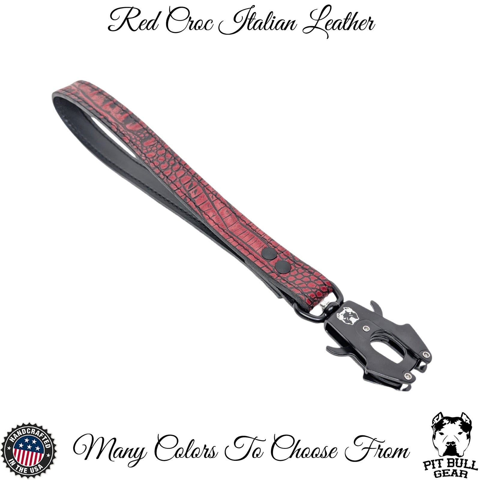 FL1 - Leather Traffic Lead with Frog Clip - 15"