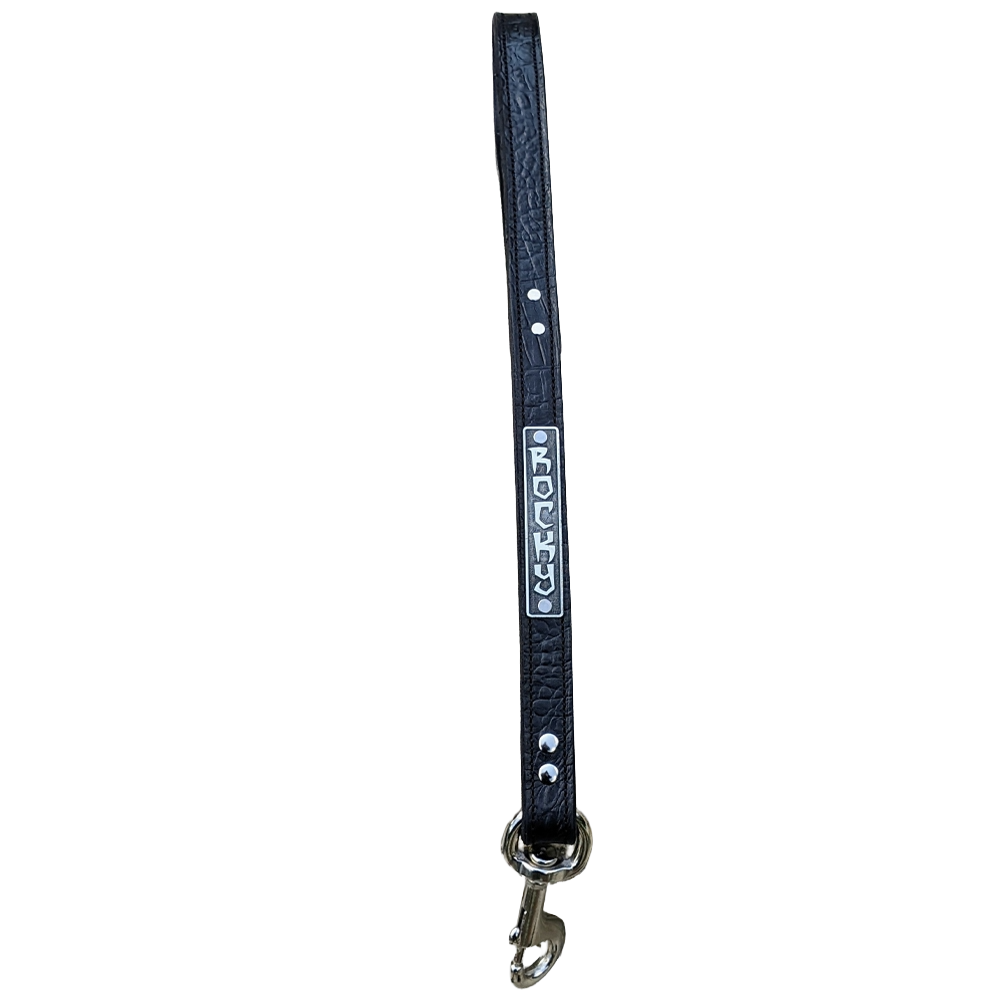 Personalized Leather Leash with Swivel Snap