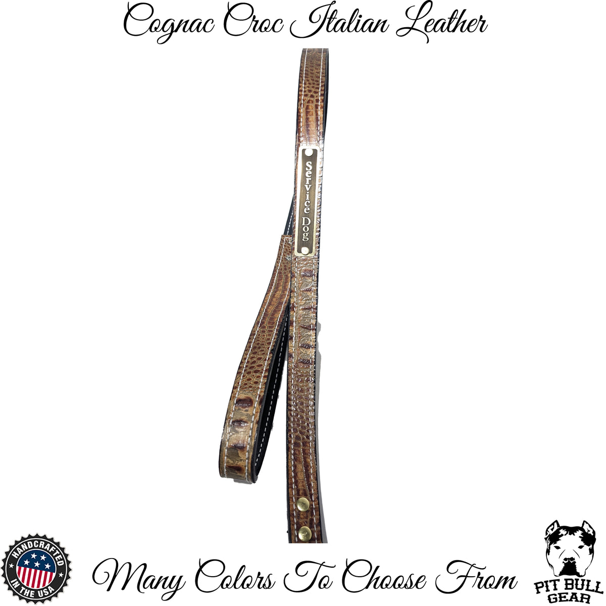 Personalized Leather Leash with Swivel Snap