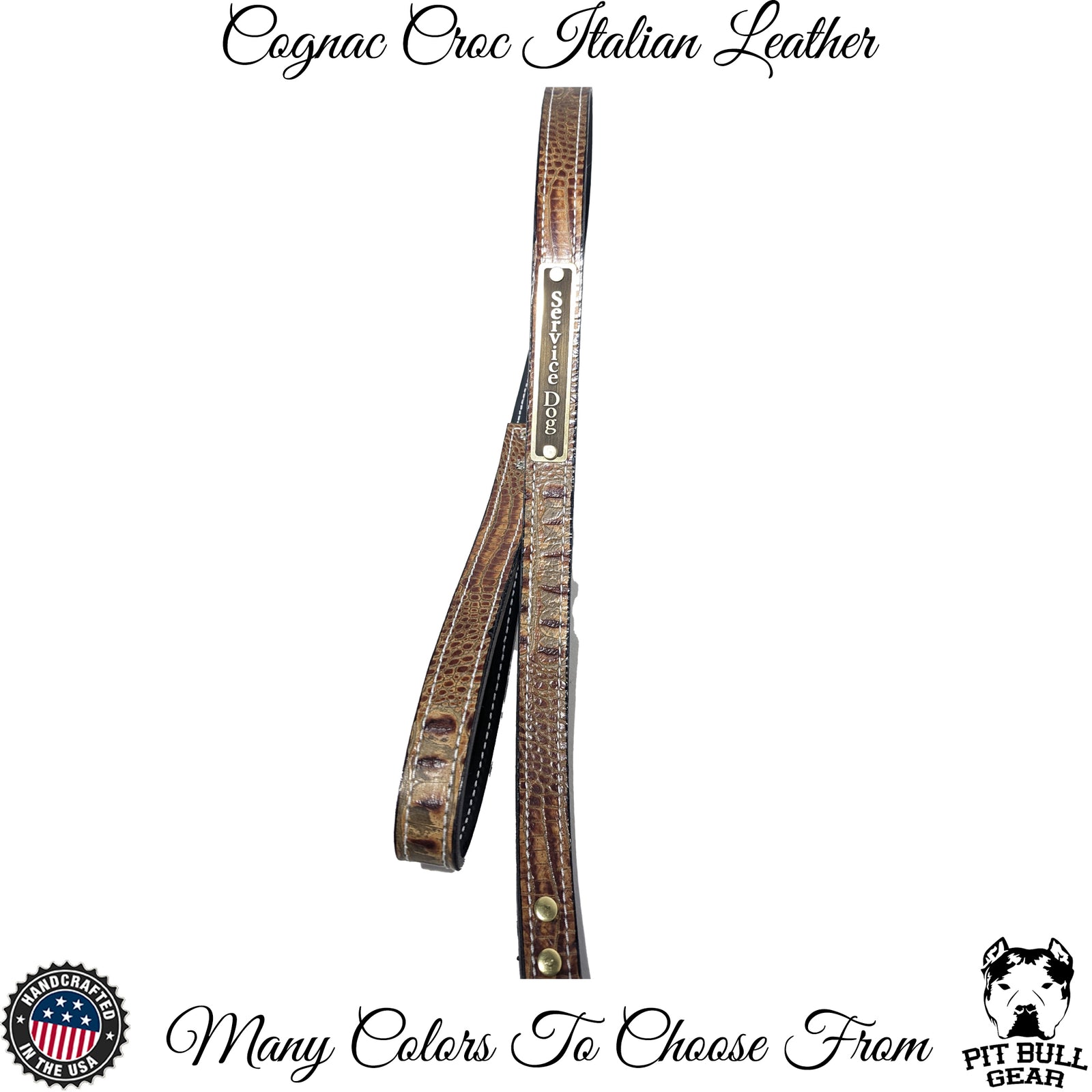 Personalized Leather Leash with Swivel Snap