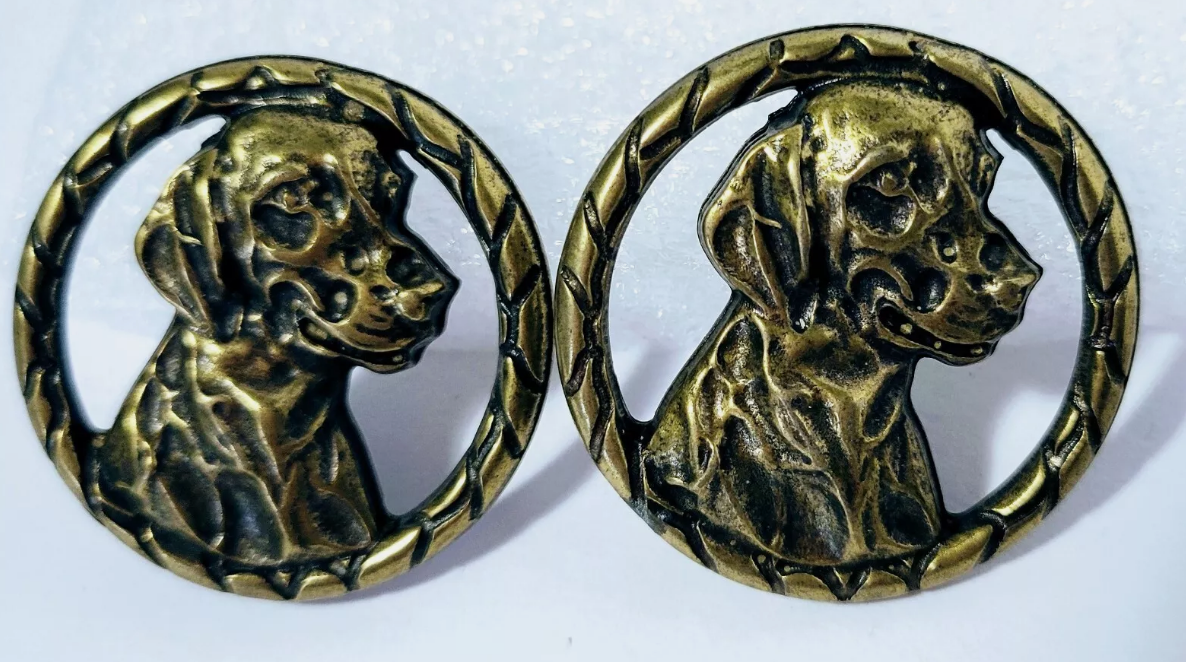 Concho - Conchos circulares de Labrador Retriever - (juego de 2)