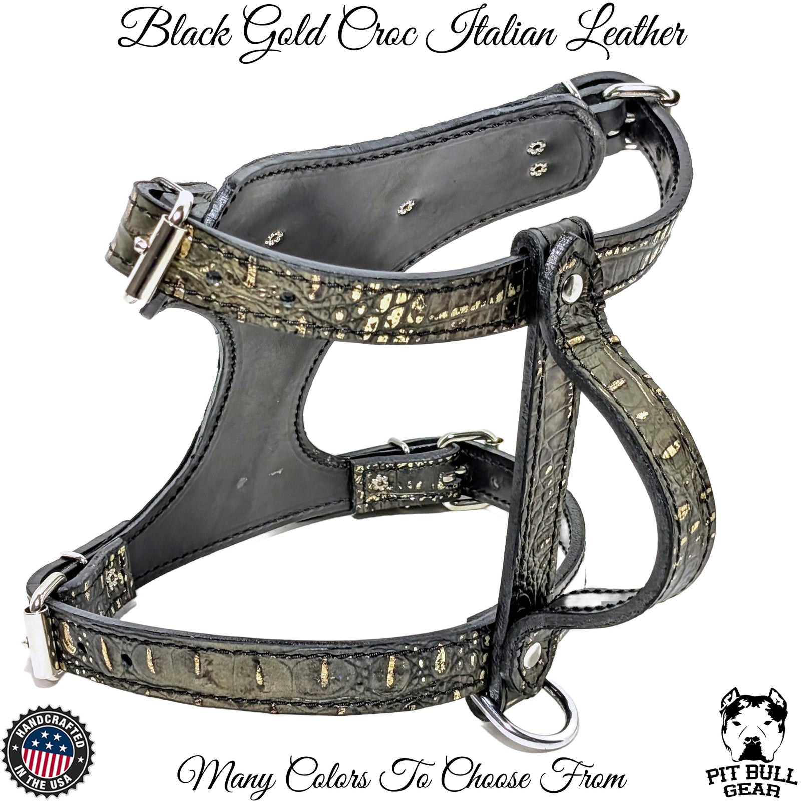FBH1 - French Bulldog Personalized Leather Harness
