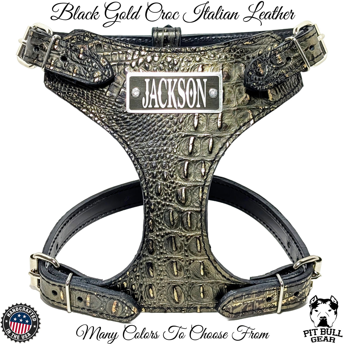 FBH1 - French Bulldog Personalized Leather Harness